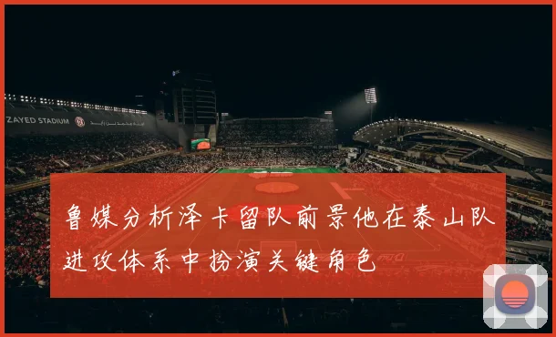 鲁媒分析泽卡留队前景他在泰山队进攻体系中扮演关键角色